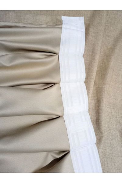 MebelPort Curtain 100% Blackout Linen Background Curtain 1x2.5 Pleated