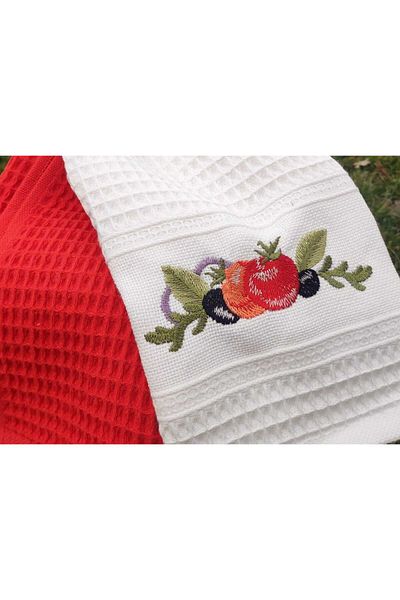 BULTEKS Комплект кухненски кърпи с бродерия от домати, 45x65, 2 броя