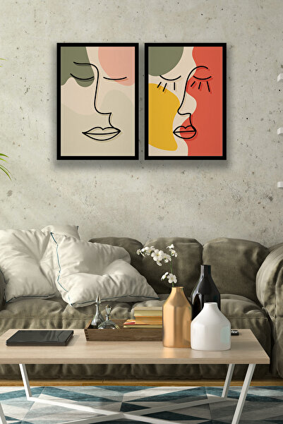 Nod 2 Piece Frame Look Stylish Boho Painting Model, Living Room, Hall, Office...