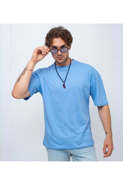 MAGORS TRIOU BĂRBAȚI, 100% BUMBAC, OVERSIZE, NEIMPRIMAT, GÂT CICLIC