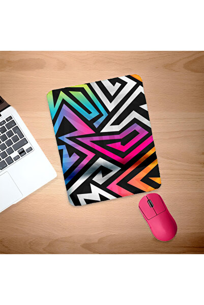 UcuruStore Πολύχρωμο Mouse Pad με Σχήματα που Αναδεικνύουν την Αιχμηρότητα, μ...