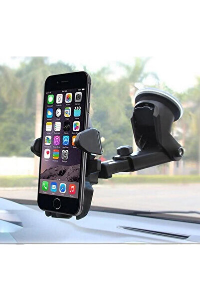 mimtec Araç Içi Uzayan Ayarlanabilir Cam Ve Torpido Için Vantuzlu Oval Telefon Tutucu