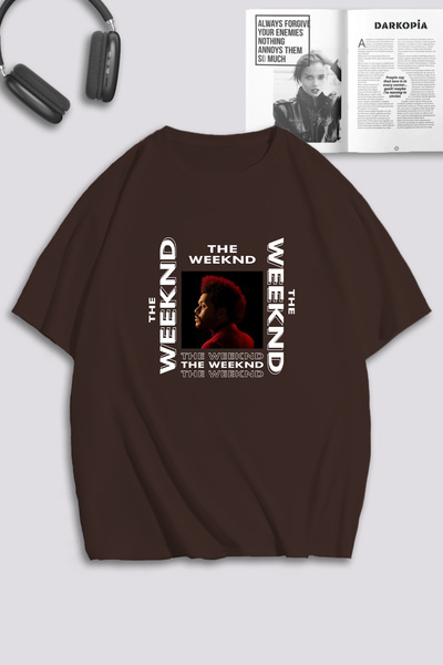 macklin تي شيرت للجنسين للنساء والرجال مطبوع عليه The Weeknd بتصميم خاص كبير ...