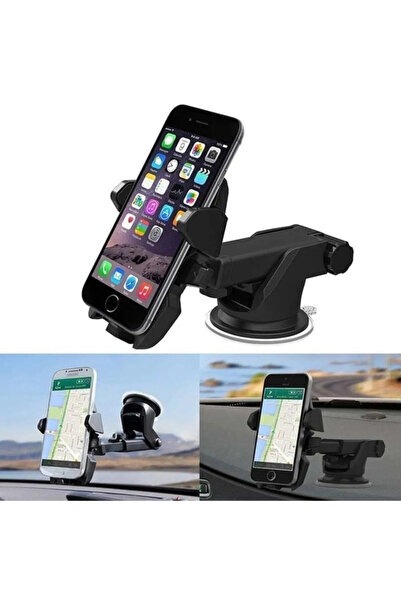 mimtec Araç Içi Uzayan Ayarlanabilir Cam Ve Torpido Için Vantuzlu Oval Telefon Tutucu