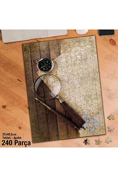 Asilmeydan Asil Hobi Büyüteç - Dolma Kalem - Pusula -eski Kağıt Yapboz-ayak D...