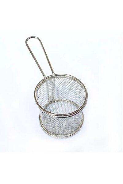 LOVYCO Metal Yuvarlak Cipslik, Patates ve Atıştırmalık Sunum Sepeti