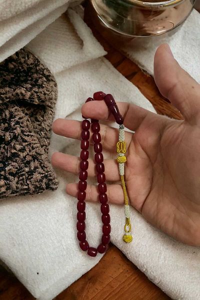Budakoğulları 1000 فضة طرابزون كازازيلي شرابة النار العنبر مسبحة