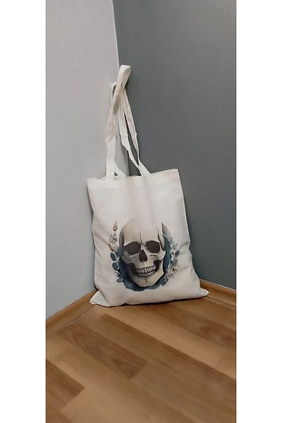 Cemira Skull Design - Skull Black Unique Art Tote Bag Geantă de stofa