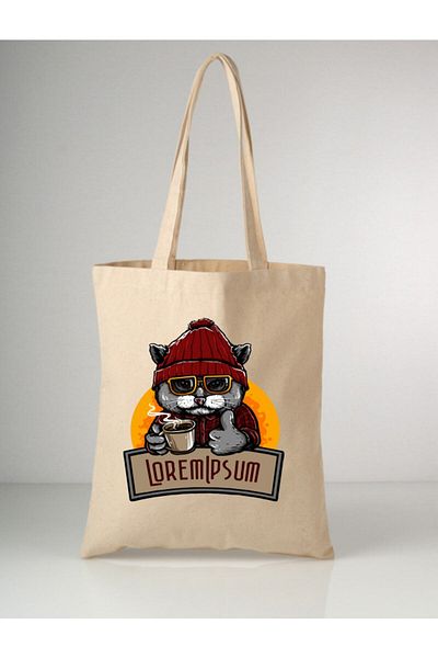 Cemira Lorem Ipsum Designed Tote Bag Geantă de stofa