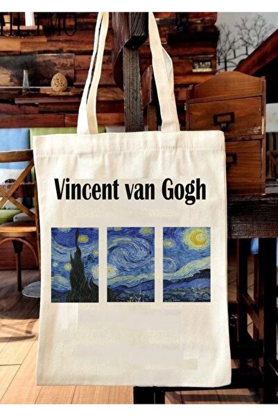 Cemira Υφασμάτινη τσάντα Tote Bag με σχέδιο Van Gogh