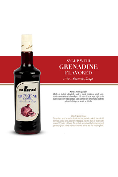 CALİENTE Caliente Nar Aromalı Şurup 70 cl Cam Şişe