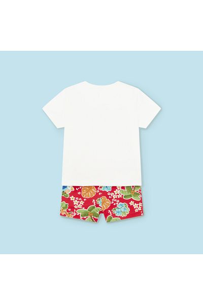 MAYORAL Baby Boy Swimsuit T-shirt Set Red L24Y1648