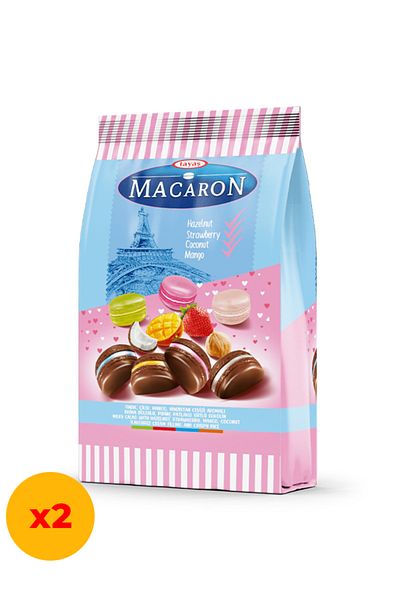 TAYAŞ Macaron Vertical 500Gr X 2 Bags - Mixed Flavor