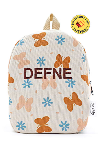 Tosbiş [ Kişiye Özel Isimli ] Minik Kelebek 0-8 Yaş Çocuk Sırt Çantası, Kreş - Anaokulu Çantası