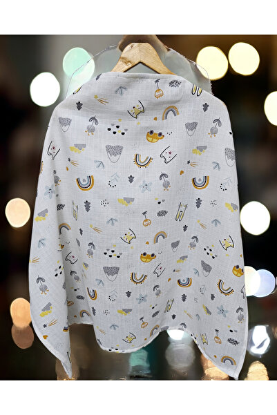 BeybiNest Κάλυμμα θηλασμού 100x85 cm Rainbow Muslin Underwire