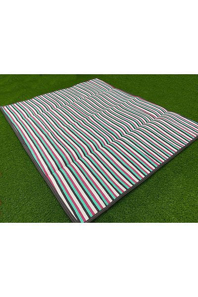 bademlerhali Plastic Picnic Folding with Straw Bag 150x200cm 3m2