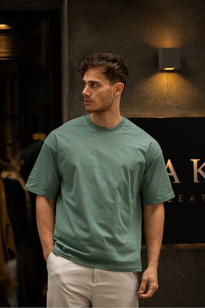 3MODA Ανδρικό μπλουζάκι Oversize απλό βαμβακερό
