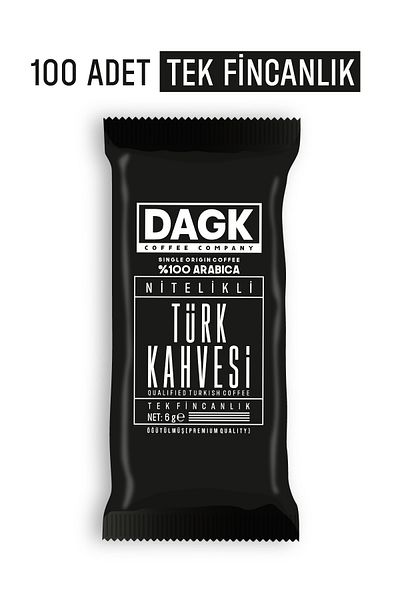 Dagk Turkish Coffee Qualified Single Cup 6 G X 100 Pieces
