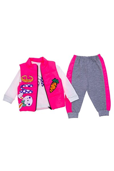 Kız Bebek Şişme Mont Mevsimlik Takım