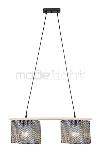 Modelight ZİGANA 2Lİ AVİZE NATUREL-SİYAH ARTI DESENLİ YEMEK ODASI YATAK ODASI OTURMA ODASI SALON