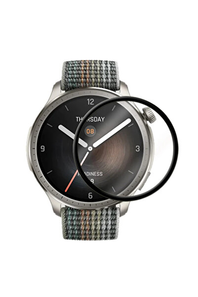 Microcase Amazfit Balance Tam Kaplayan Kavisli Ekran Koruyucu 3D Pet Film - S...