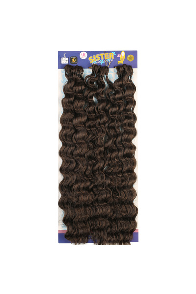 Mina Peruk Sister Afro Dalgası Saç - Kumral 6