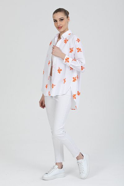 PERA MODA Cămașă oversize cu imprimeu floral