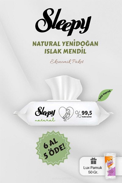 Sleepy Newborn 90's Wet Wipes BUY 6 GET 5 Pay Gift