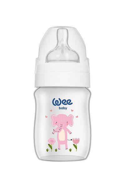 Wee Baby Pink Elephant Safari Pp Baby Bottle - 150 ml