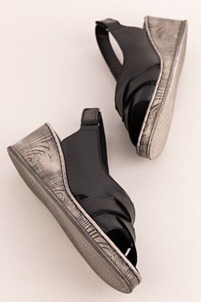 Gondol Genuine Leather Wedge Heels Soft Sole Comfortable Sandals Irm.06