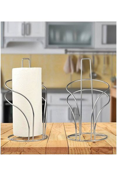 EbruliHomeArt Metal Countertop Paper Towel Holder Napkin Holder