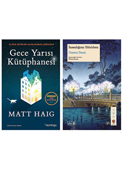 İthaki Yayınları Gece Yarısı Kütüphanesi(Matt Haig)+ İnsanlığımı Yitirirken(O...