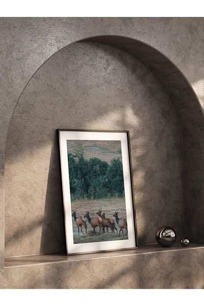 Postifull Frameless Poster, Animals & Safari Painting No:4, Hd Photo, Living Room, Kitchen Wall Decor Poster