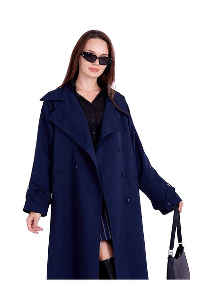 Fashinyou Women's Button Detailed Trench Coat