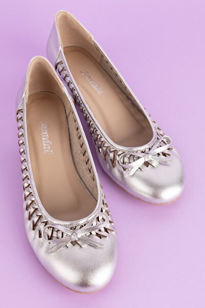 Gondol Kadın Hakiki Deri Günlük Kısa Topuklu Babet Ss.2024