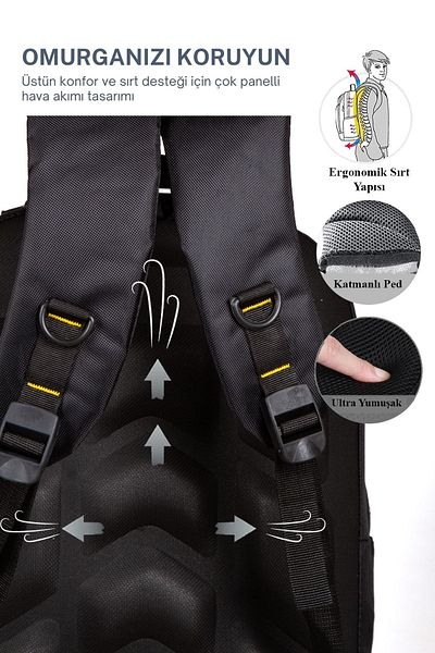 AVCA Γνήσιο Bellows Orthopedic Comfort Πολλαπλών Ματιών Ταξίδι Ταξίδι Πεζοπορία Ορειβάτης Κάμπινγκ Αθλητικό σακίδιο πλάτης