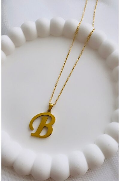 VNS Accessories Çelik Harf Kolye -B