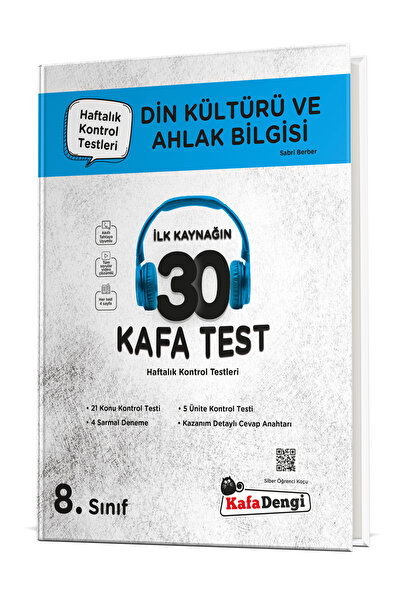 Kafa Dengi Yayınları 8. Sınıf Din Kültürü ve Ahlak Bilgisi "30" Kafa Test (Ha...