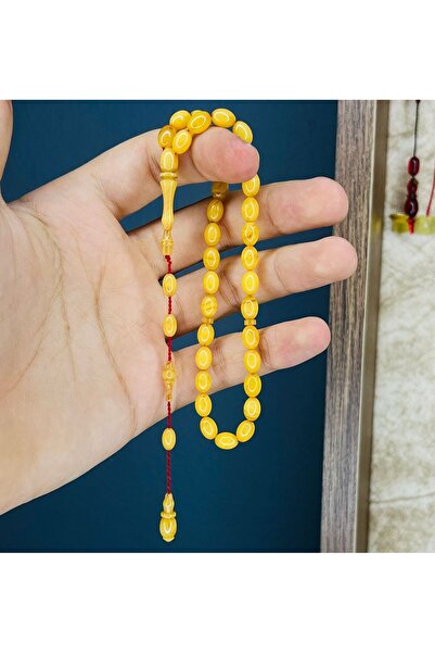 izmirpazarı Mărgele de rugăciune de chihlimbar sertizate până la gleznă