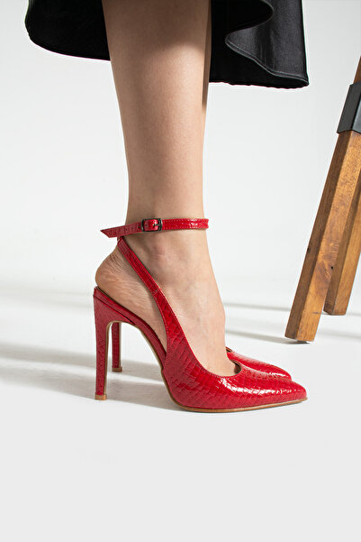 La Limar 10.5 cm red ankle strap stletto heels 2191