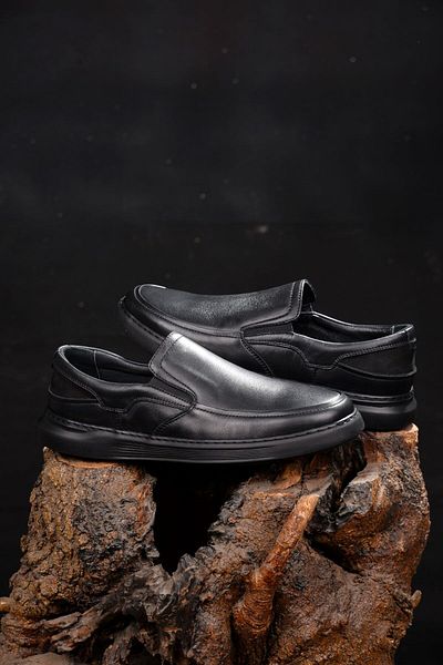 JAMES FRANCO Men's Summer Black 100% Genuine Leather Orthopedic Anti-Sweat Comfort Doctor Recommended Casual Shoes