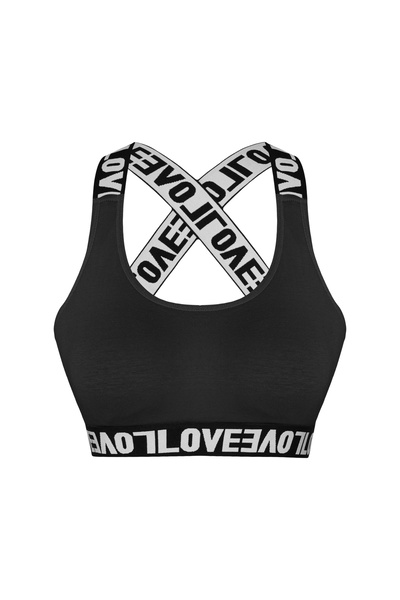 HNX Cotton LOVE Rubber Women's Sports Bustier 3-Piece