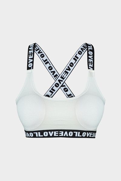 HNX بوستير رياضي نسائي مطاطي من القطن LOVE مكون من 3 قطع
