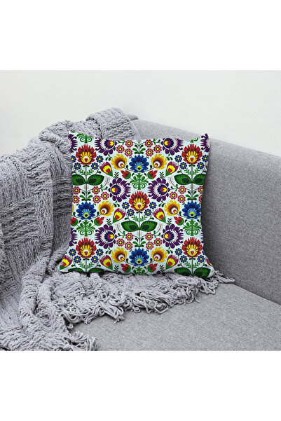 Gofre Home Husă de pernă decorativă cu imprimare digitală cu model botanic co...