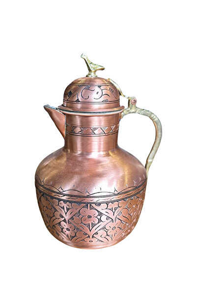 ENGURME El Yapımı El İşlemesi Hakiki Bakır Sürahi 3.5 LT