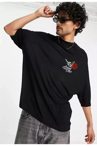 Modern Moda Good Vibe" Oversize Printed T-Shirt