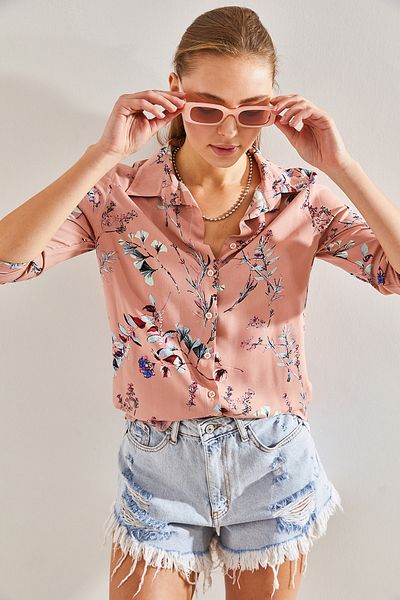 Bianco Lucci Women's Multi Patterned Colorful Shirt60101060