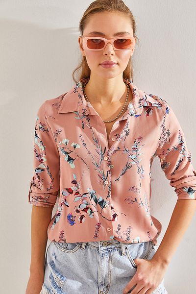 Bianco Lucci Women's Multi Patterned Colorful Shirt60101060