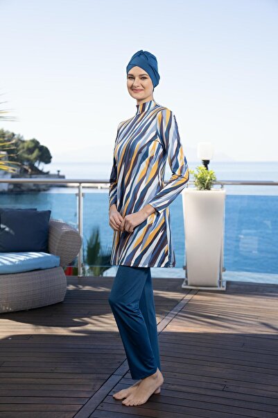 Estiva Γυναικείο ολόσωμο μαγιό με σχέδιο με μαντίλα πετρελαιού