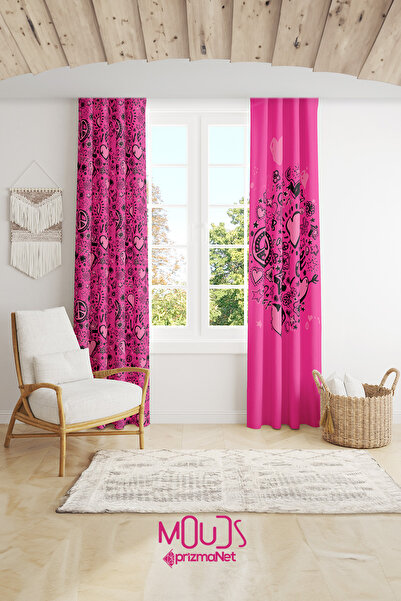 Moud's ستارة خلفية منقوشة من Peace Love لغرفة المعيشة في سن المراهقة من جلد ا...